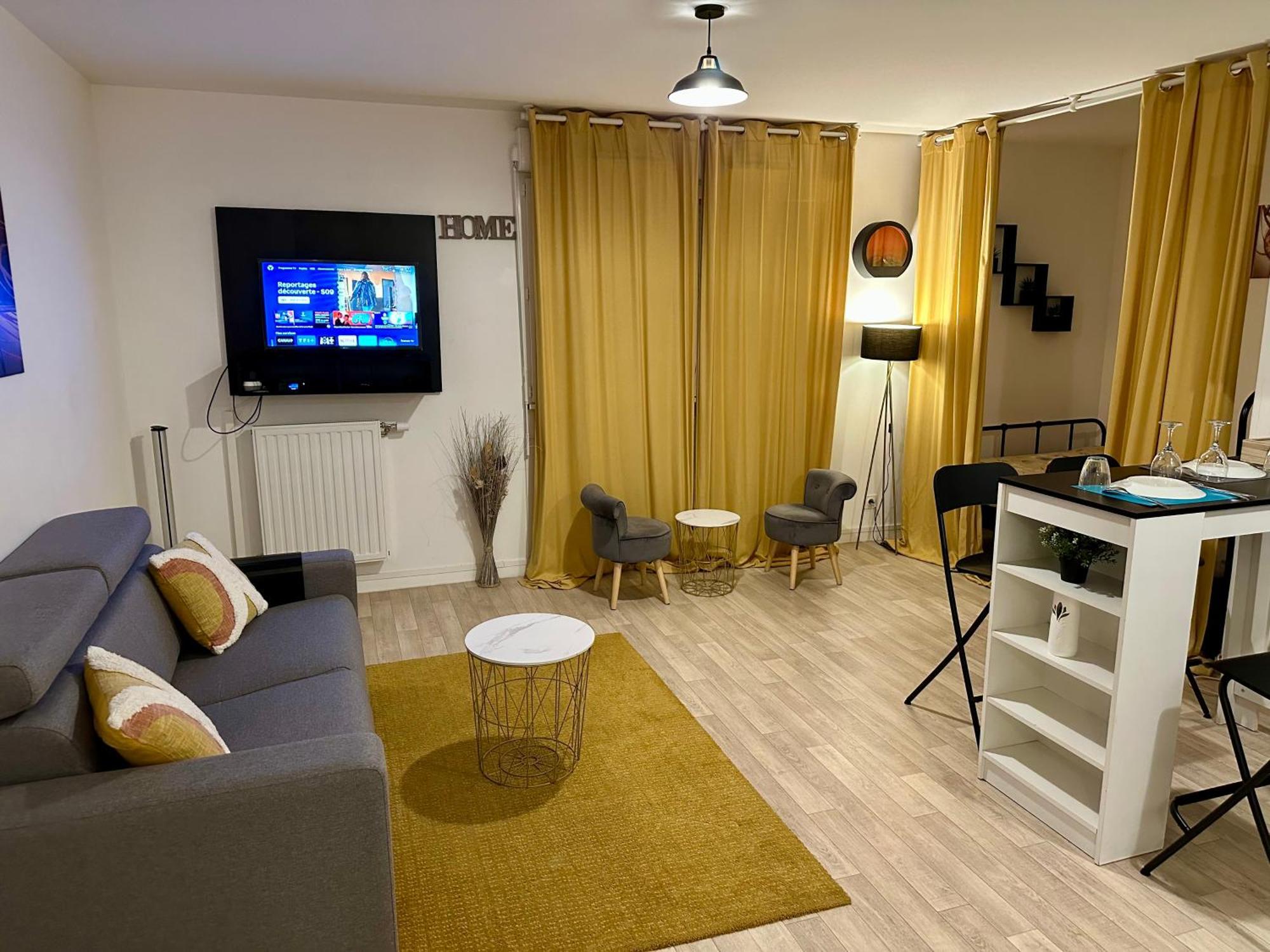 Résidence du Clos de l'Arche Torcy - Appartement de 34 m2, avec coin nuit, coin salon, coin cuisine, et parking privé souterrain - Idéal longs séjours Esterno foto